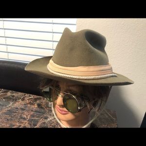 Dorfman Pacific Co Wool Men’s Olive Fedora Hat Size Large